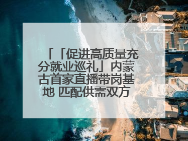 「促进高质量充分就业巡礼」内蒙古首家直播带岗基地 匹配供需双方 促进上岗就业