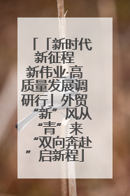 「新时代 新征程 新伟业·高质量发展调研行」外贸“新”风从“青”来 “双向奔赴”启新程
