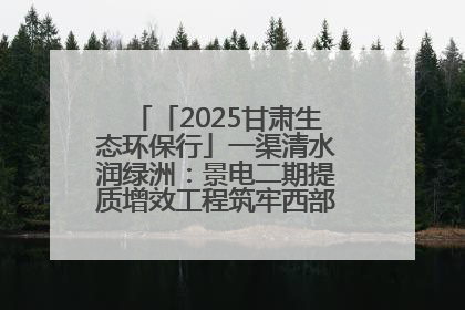 「2025甘肃生态环保行」一渠清水润绿洲：景电二期提质增效工程筑牢西部生态安全屏障