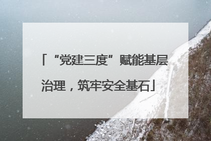 “党建三度”赋能基层治理，筑牢安全基石