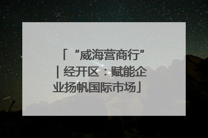 “威海营商行”｜经开区：赋能企业扬帆国际市场
