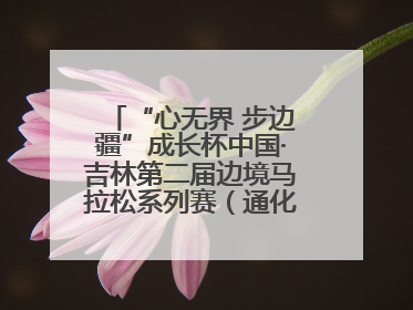 “心无界 步边疆”成长杯中国·吉林第二届边境马拉松系列赛（通化站）开赛