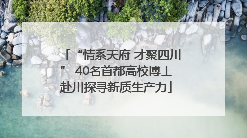 “情系天府 才聚四川” 40名首都高校博士赴川探寻新质生产力