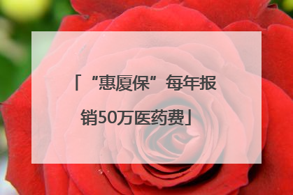 “惠厦保”每年报销50万医药费