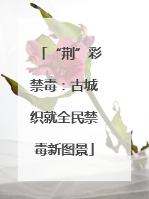 “荆”彩禁毒：古城织就全民禁毒新图景