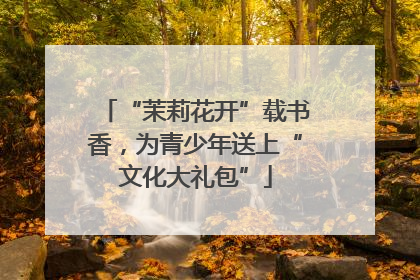 “茉莉花开”载书香，为青少年送上“文化大礼包”
