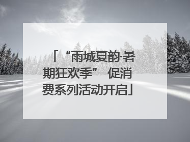 “雨城夏韵·暑期狂欢季” 促消费系列活动开启