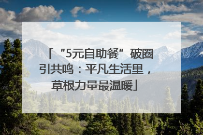 “5元自助餐”破圈引共鸣：平凡生活里，草根力量最温暖
