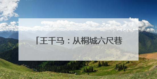 王千马：从桐城六尺巷到荣昌卤鹅，流量风口的县域文旅如何突围