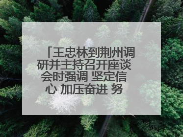 王忠林到荆州调研并主持召开座谈会时强调 坚定信心 加压奋进 努力当好江汉平原高质量发展排头兵