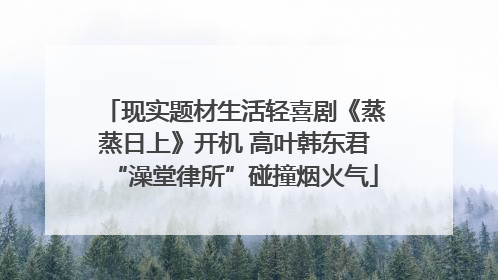 现实题材生活轻喜剧《蒸蒸日上》开机 高叶韩东君“澡堂律所”碰撞烟火气