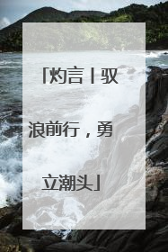 灼言丨驭浪前行，勇立潮头