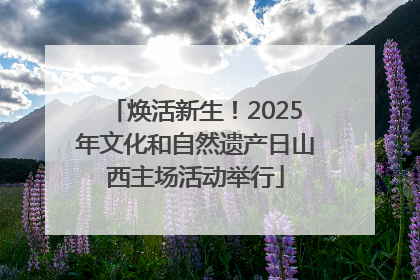 焕活新生！2025年文化和自然遗产日山西主场活动举行
