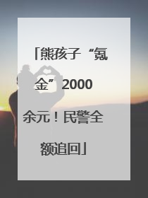 熊孩子“氪金”2000余元！民警全额追回