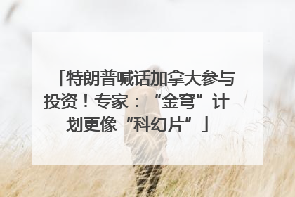 特朗普喊话加拿大参与投资！专家：“金穹”计划更像“科幻片”