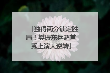 独得两分锁定胜局！樊振东乒超首秀上演大逆转
