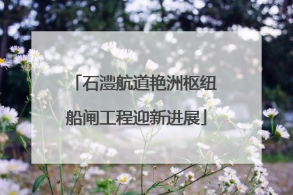 石澧航道艳洲枢纽船闸工程迎新进展