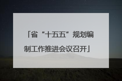 省“十五五”规划编制工作推进会议召开
