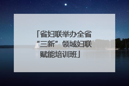 省妇联举办全省“三新”领域妇联赋能培训班