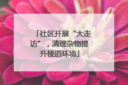 社区开展“大走访”，清理杂物提升楼道环境