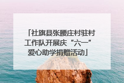 社旗县张腰庄村驻村工作队开展庆“六一”爱心助学捐赠活动