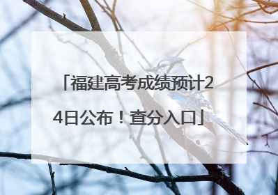 福建高考成绩预计24日公布！查分入口