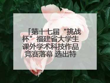 第十七届“挑战杯”福建省大学生课外学术科技作品竞赛落幕 选出特等奖作品30件