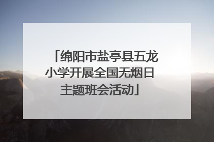 绵阳市盐亭县五龙小学开展全国无烟日主题班会活动
