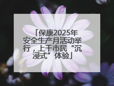 保康2025年安全生产月活动举行，上千市民“沉浸式”体验