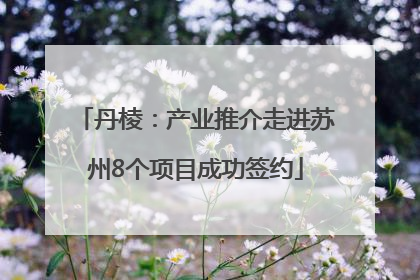 丹棱：产业推介走进苏州8个项目成功签约
