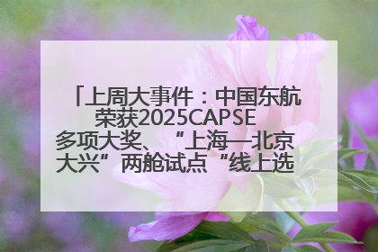 上周大事件：中国东航荣获2025CAPSE多项大奖、“上海—北京大兴”两舱试点“线上选餐”、携手菜鸟推进航空维修数字化转型