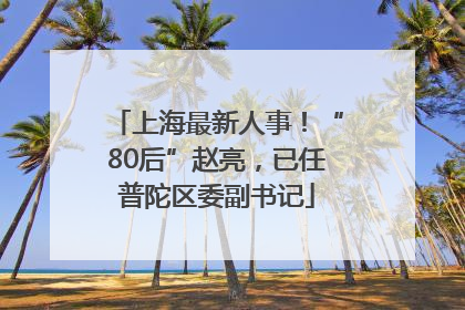 上海最新人事！“80后”赵亮，已任普陀区委副书记