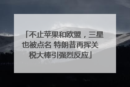 不止苹果和欧盟，三星也被点名 特朗普再挥关税大棒引强烈反应
