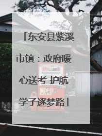 东安县紫溪市镇：政府暖心送考 护航学子逐梦路