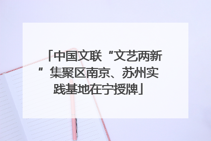 中国文联“文艺两新”集聚区南京、苏州实践基地在宁授牌