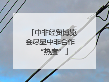 中非经贸博览会尽显中非合作“热度”
