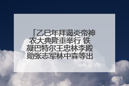 乙巳年拜谒炎帝神农大典隆重举行 铁凝巴特尔王忠林李殿勋张志军林中森等出席 孙伟主持
