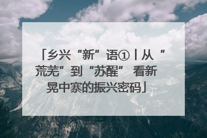 乡兴“新”语①丨从“荒芜”到“苏醒” 看新晃中寨的振兴密码