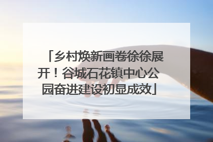 乡村焕新画卷徐徐展开！谷城石花镇中心公园奋进建设初显成效