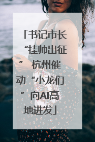 书记市长“挂帅出征” 杭州催动“小龙们”向AI高地进发