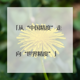 从“中国精度”走向“世界精度”