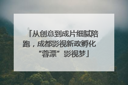 从创意到成片细腻陪跑，成都影视新政孵化“蓉漂”影视梦