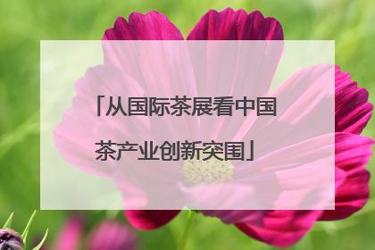 从国际茶展看中国茶产业创新突围