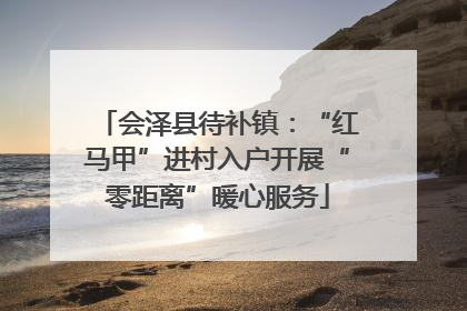 会泽县待补镇：“红马甲”进村入户开展“零距离”暖心服务