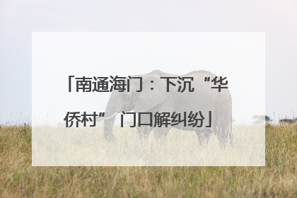 南通海门：下沉“华侨村” 门口解纠纷