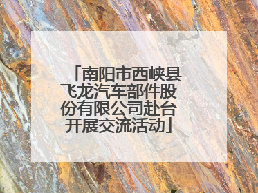 南阳市西峡县飞龙汽车部件股份有限公司赴台开展交流活动