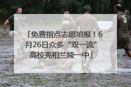 免费指点志愿填报！6月26日众多“双一流”高校亮相兰陵一中