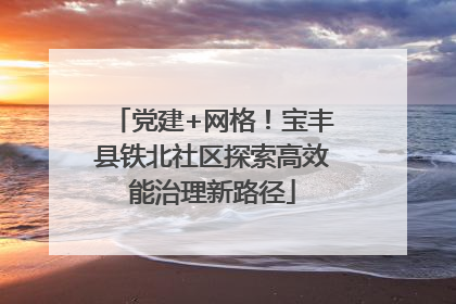党建+网格！宝丰县铁北社区探索高效能治理新路径