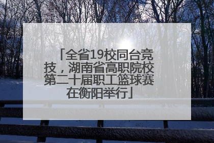 全省19校同台竞技，湖南省高职院校第二十届职工篮球赛在衡阳举行