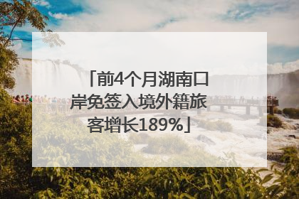 前4个月湖南口岸免签入境外籍旅客增长189%